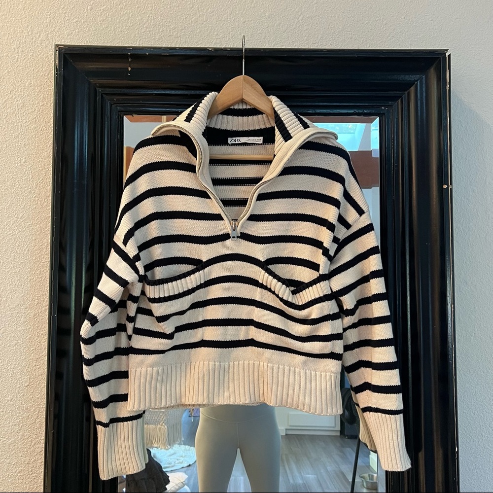 Zara striped knitted nautical sweater